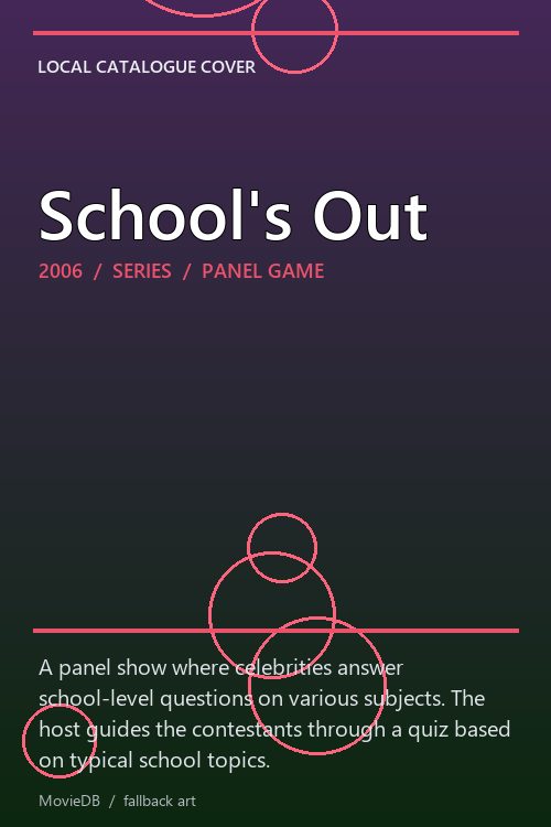 School's Out poster