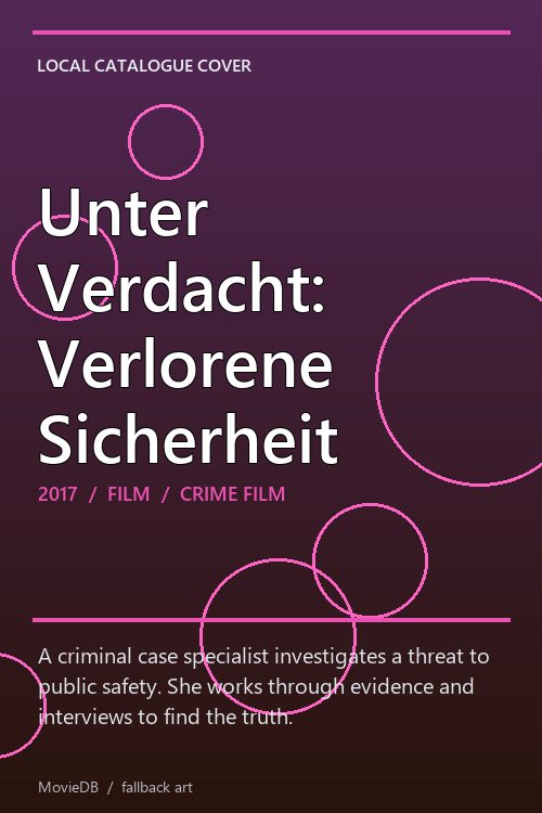 Unter Verdacht: Verlorene Sicherheit poster