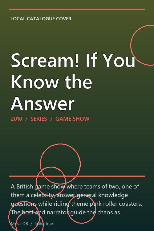 Scream! If You Know the Answer poster