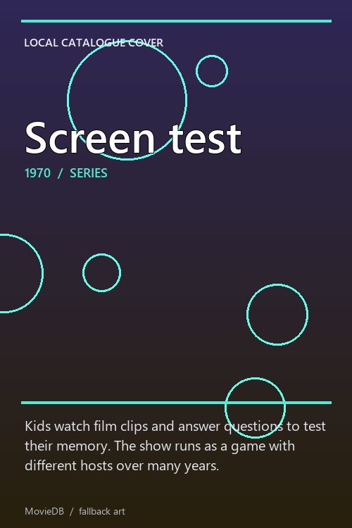Screen test poster
