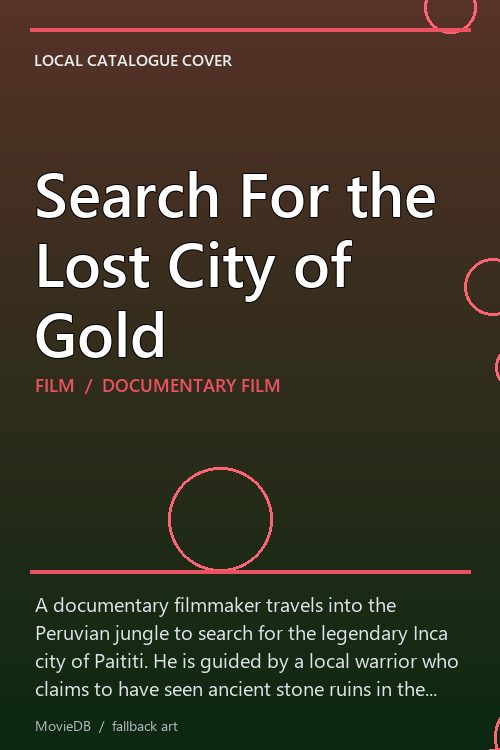 Search For the Lost City of Gold poster