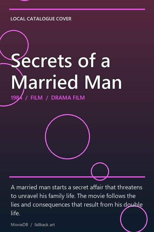 Secrets of a Married Man poster