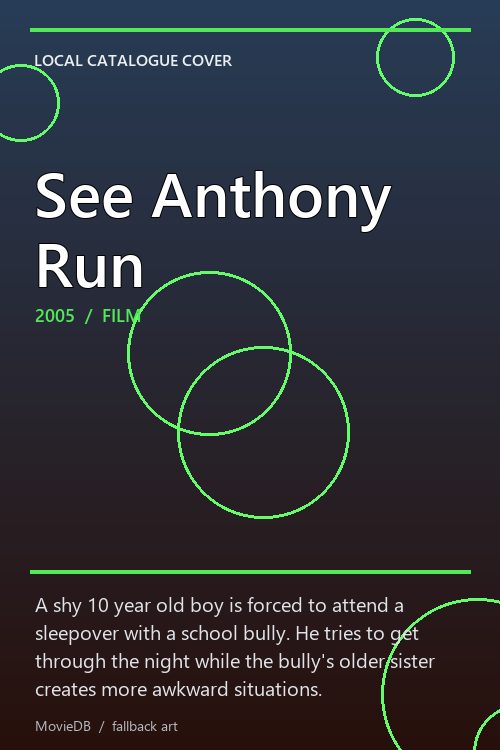 See Anthony Run poster