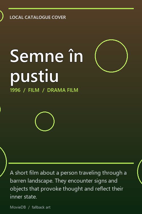 Semne în pustiu poster