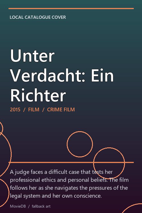 Unter Verdacht: Ein Richter poster