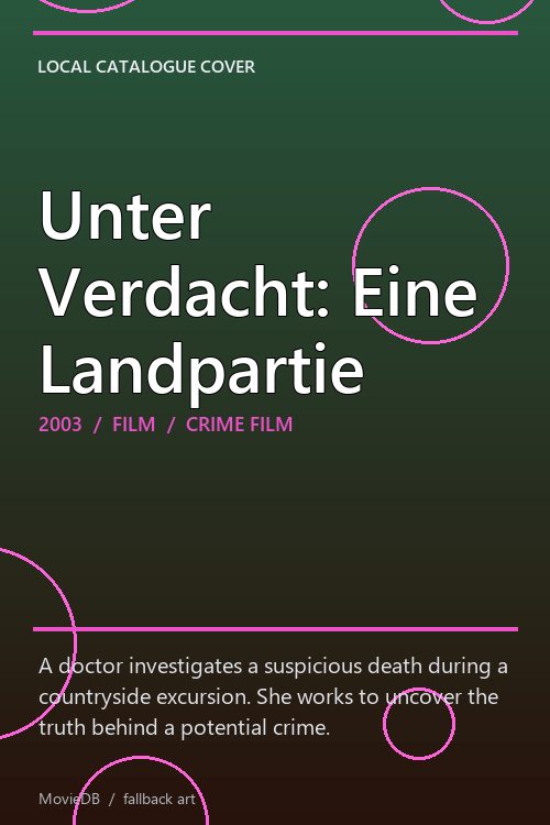 Unter Verdacht: Eine Landpartie poster