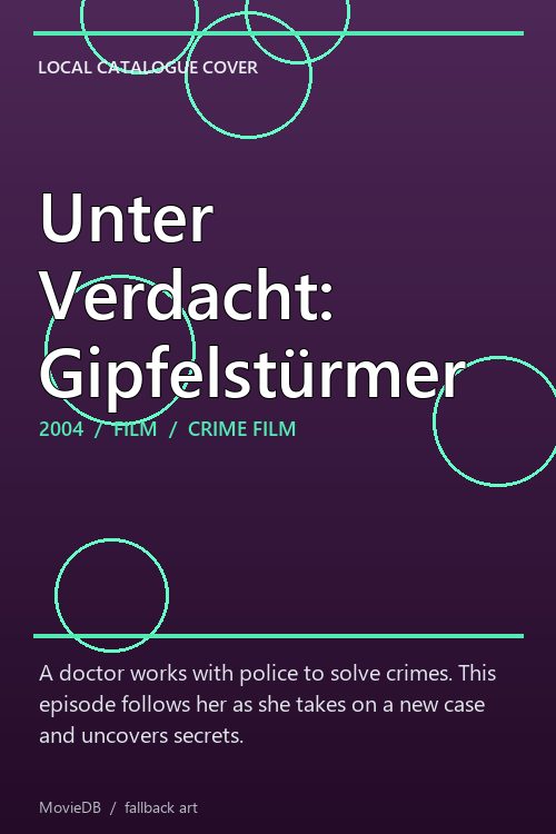 Unter Verdacht: Gipfelstürmer poster