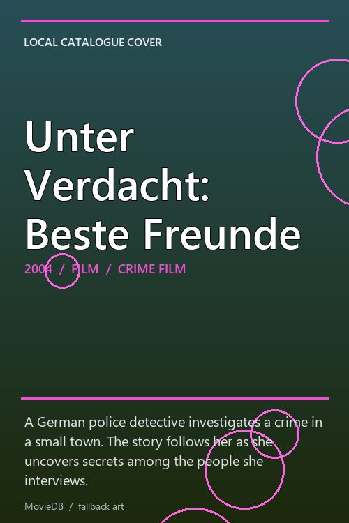 Unter Verdacht: Beste Freunde poster