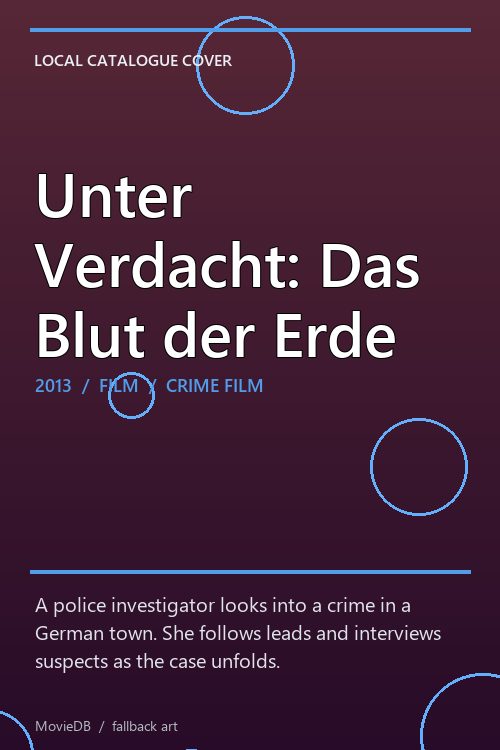 Unter Verdacht: Das Blut der Erde poster