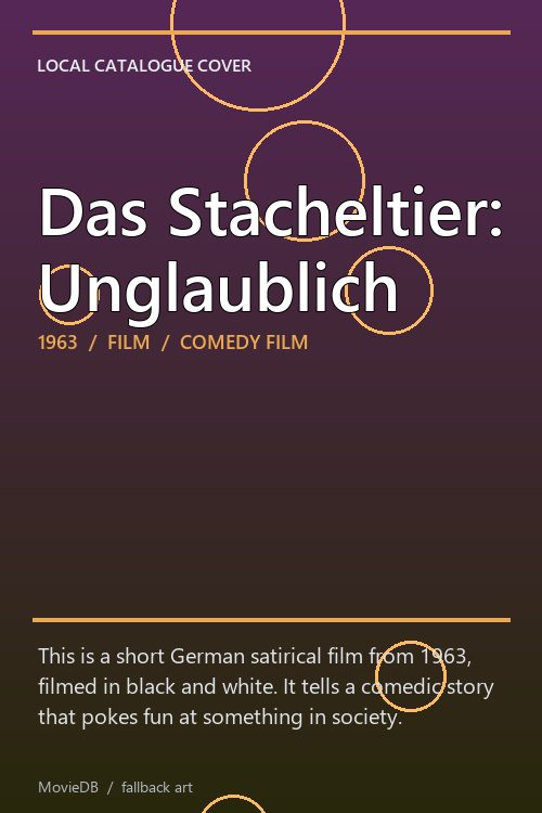 Das Stacheltier: Unglaublich poster