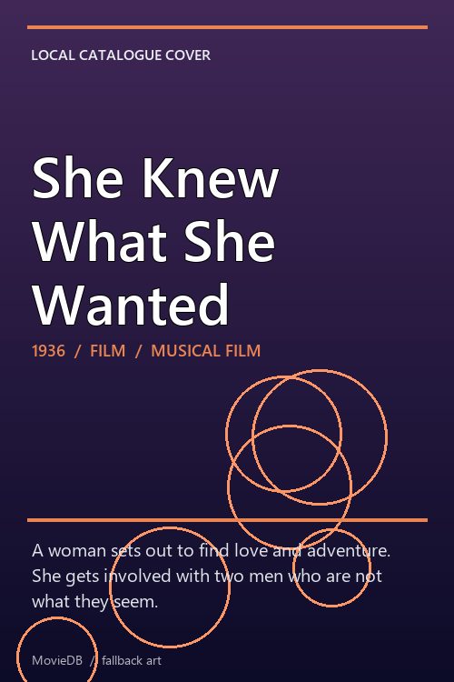 She Knew What She Wanted poster