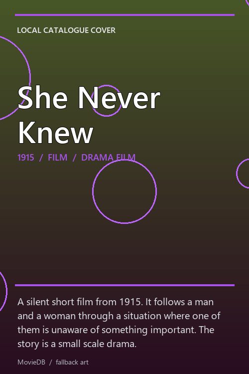 She Never Knew poster