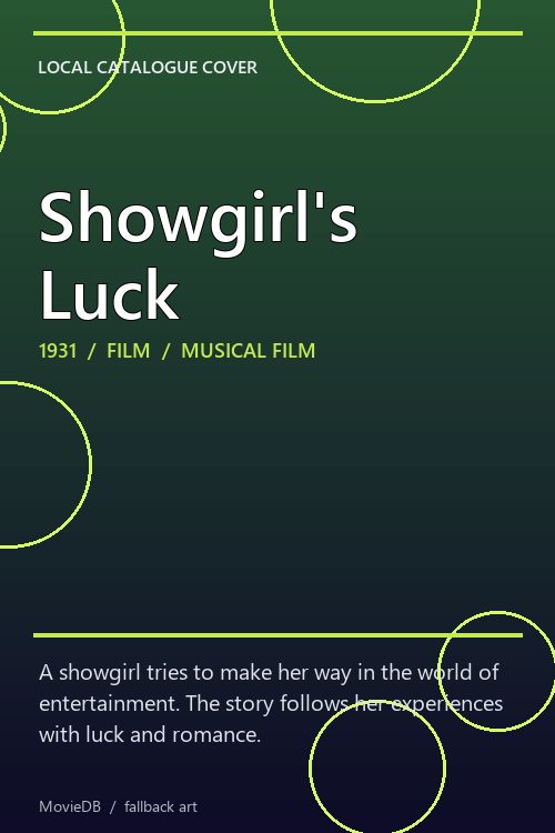 Showgirl's Luck poster