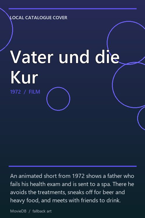 Vater und die Kur poster