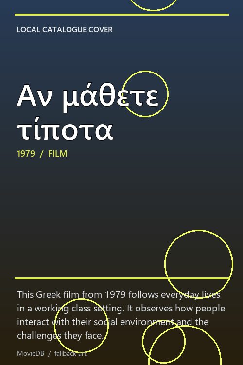 Αν μάθετε τίποτα poster