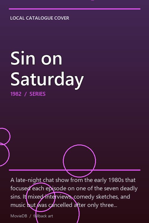 Sin on Saturday poster