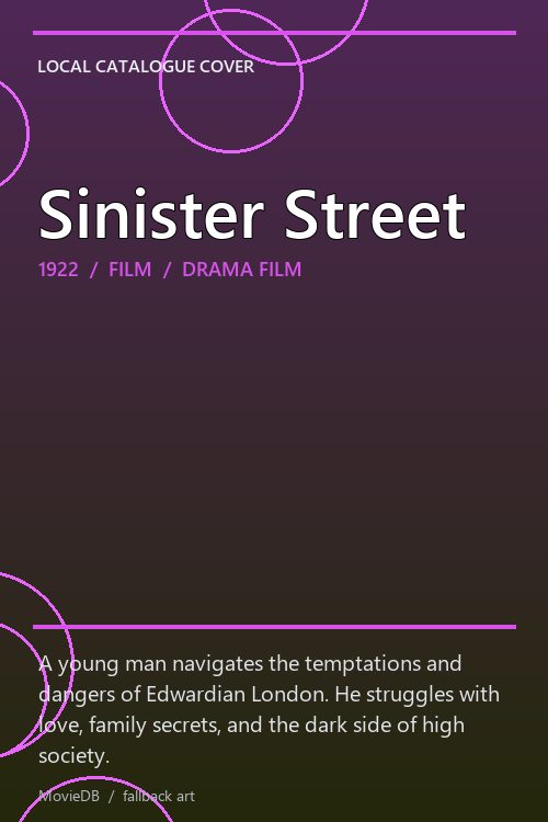 Sinister Street poster