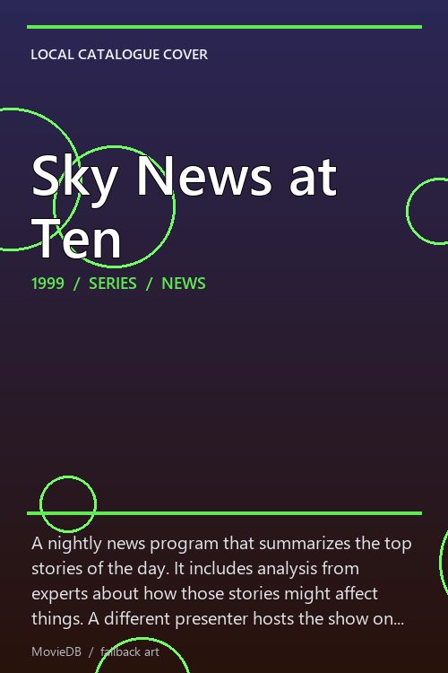 Sky News at Ten poster