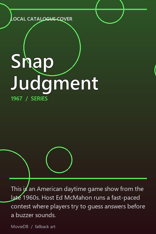Snap Judgment poster