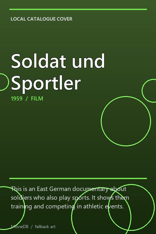 Soldat und Sportler poster