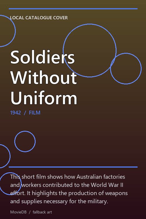 Soldiers Without Uniform poster