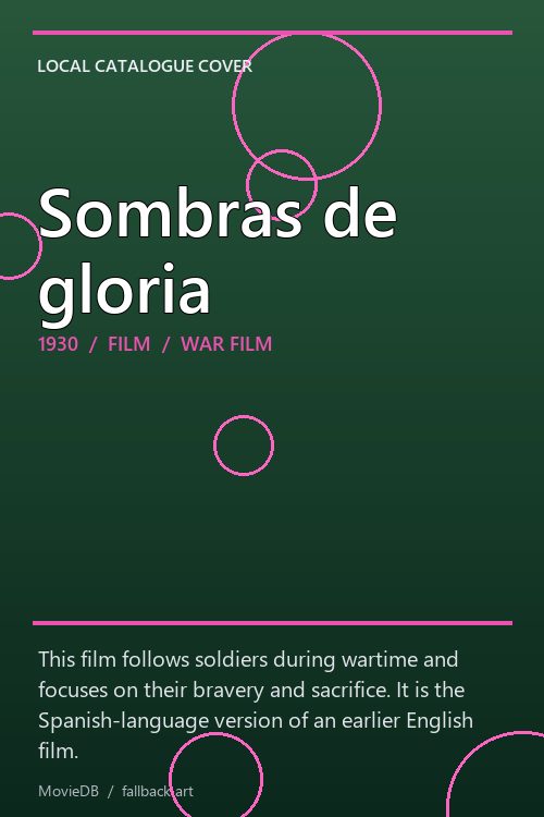 Sombras de gloria poster