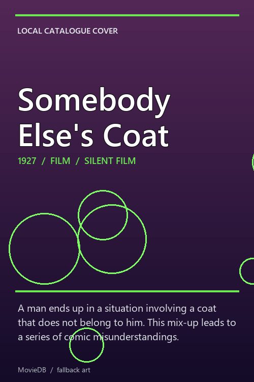 Somebody Else's Coat poster