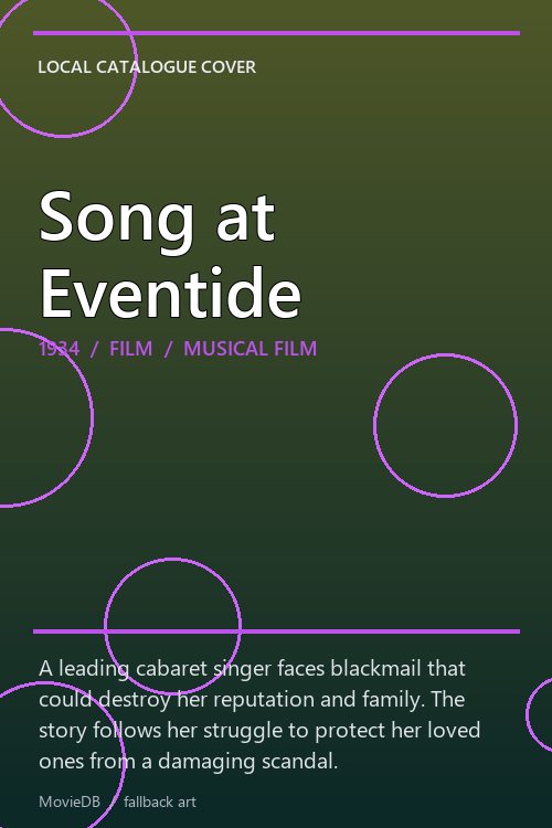 Song at Eventide poster