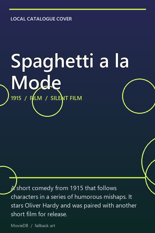 Spaghetti a la Mode poster