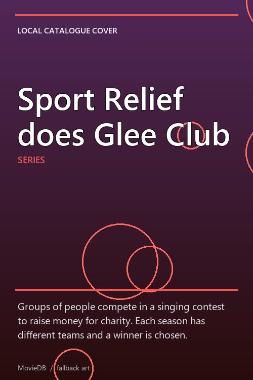 Sport Relief does Glee Club poster