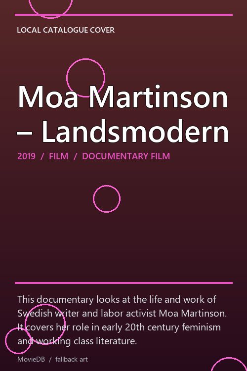 Moa Martinson – Landsmodern poster