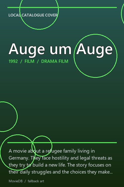 Auge um Auge poster