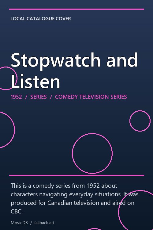 Stopwatch and Listen poster