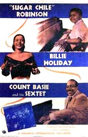 Sugar Chile Robinson, Billie Holiday, Count Basie and His Sextet poster