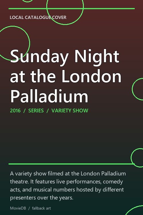 Sunday Night at the London Palladium poster