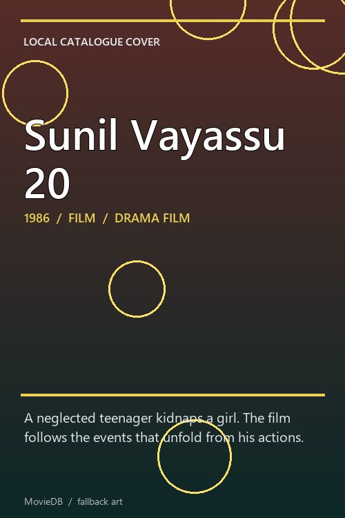 Sunil Vayassu 20 poster