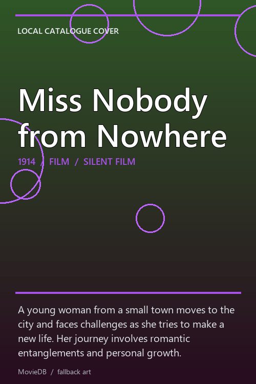 Miss Nobody from Nowhere poster