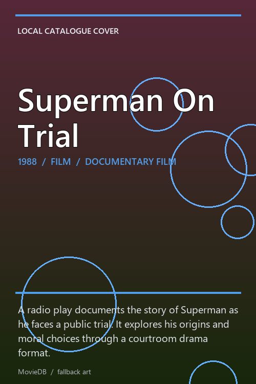Superman On Trial poster