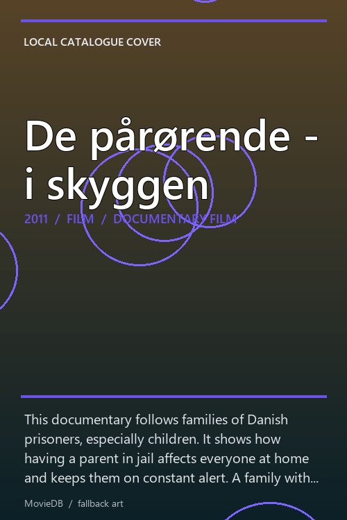 De pårørende - i skyggen poster