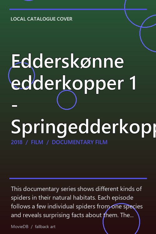 Edderskønne edderkopper 1 - Springedderkoppen poster