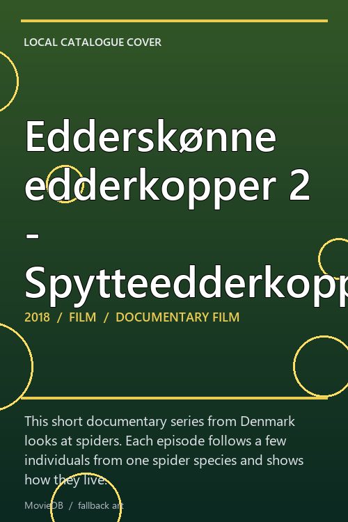 Edderskønne edderkopper 2 - Spytteedderkoppen poster