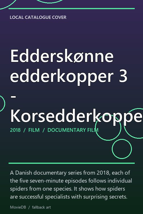 Edderskønne edderkopper 3 - Korsedderkoppen poster