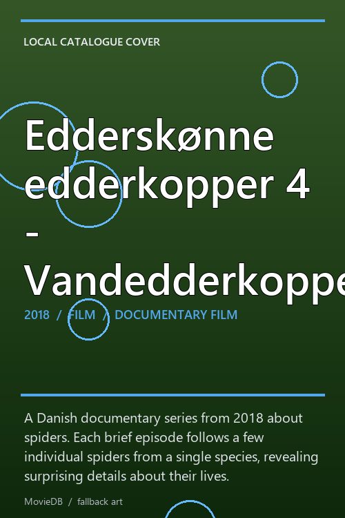 Edderskønne edderkopper 4 - Vandedderkoppen poster