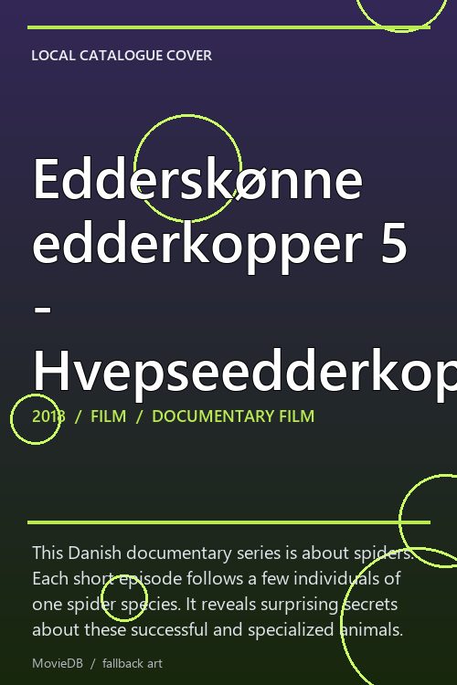 Edderskønne edderkopper 5 - Hvepseedderkopper poster