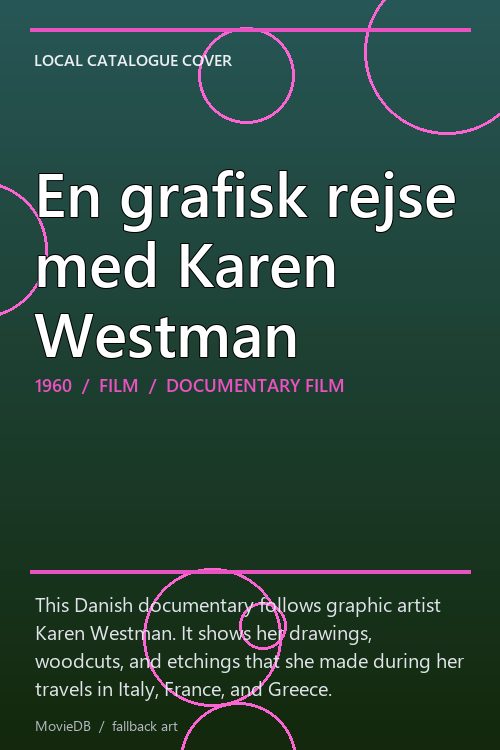 En grafisk rejse med Karen Westman poster