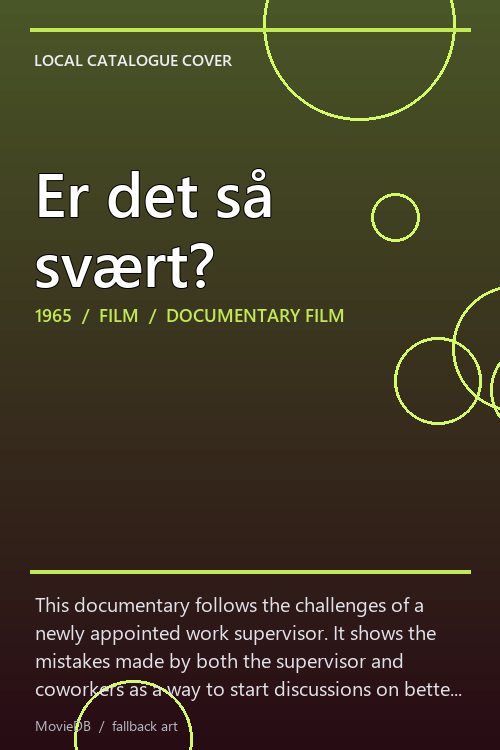 Er det så svært? poster