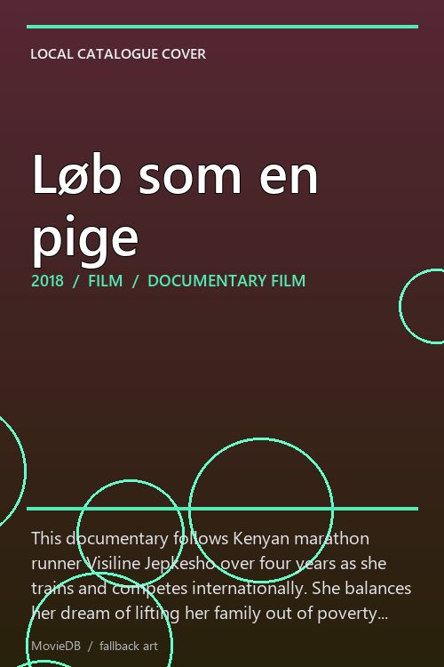 Løb som en pige poster