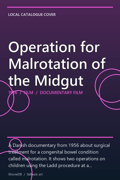 Operation for Malrotation of the Midgut poster
