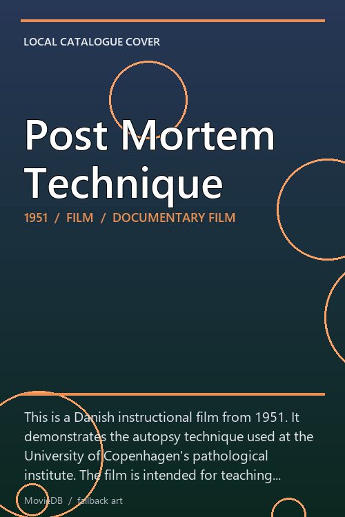 Post Mortem Technique poster