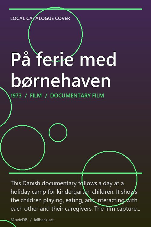 På ferie med børnehaven poster